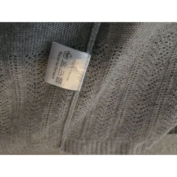 Belldini Women's Gray Long Sleeve Draped Cardigan Size Large - Picture 2 of 5